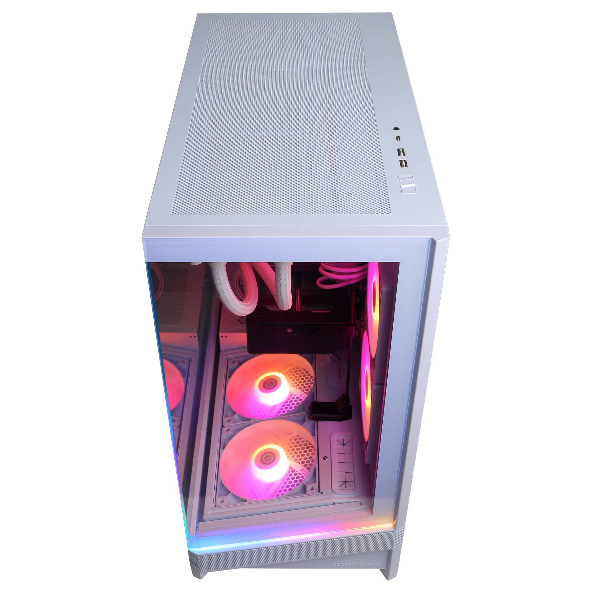 Alt View 2. CyberPowerPC - Gaming Desktop - AMD Ryzen 9 9950X3D2 - NVIDIA GeForce RTX 5080 16GB - 64GB DDR5 - 4TB PCIe 4.0 SSD - White.