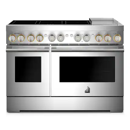 Front. JennAir - RISE 6.3 Cu. Ft. Freestanding Electric Induction Range - Stainless Steel.