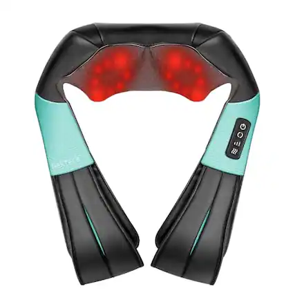 Front. DORLUKFU - Shiatsu Neck and Back Massager with Soothing Heat, Electric Deep Tissue 3D Kneading Massage Pillow for Shoulder Leg Full.