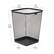 Alt View Zoom 12. Mind Reader - Mesh Trash Can, Waste Paper Basket, Square, Office, Metal Mesh, 9.75"L x 9.75"W x 12.25"H, Set of 4 - Black.