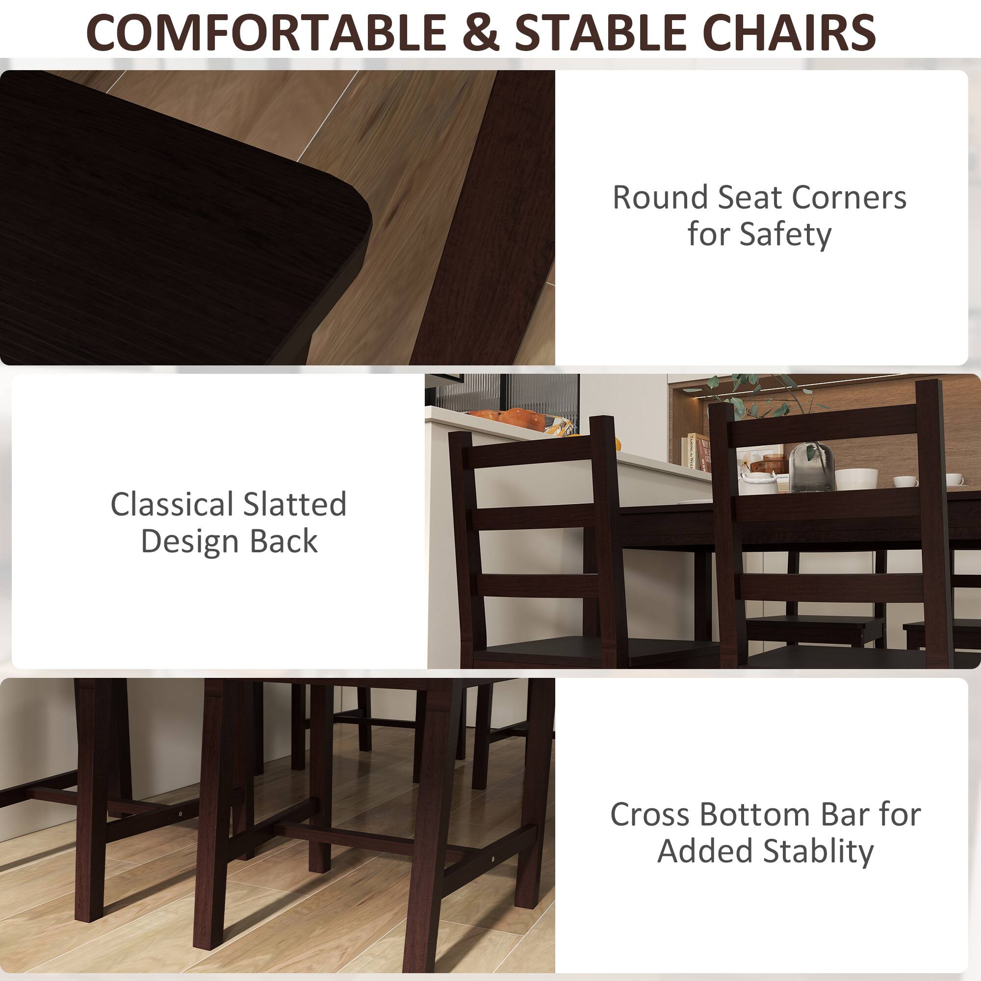 COMFORTABLE & STABLE CHAIRS

- Round Seat Corners for Safety
- Classical Slatted Design Back
- Cross Bottom Bar for Added Stability