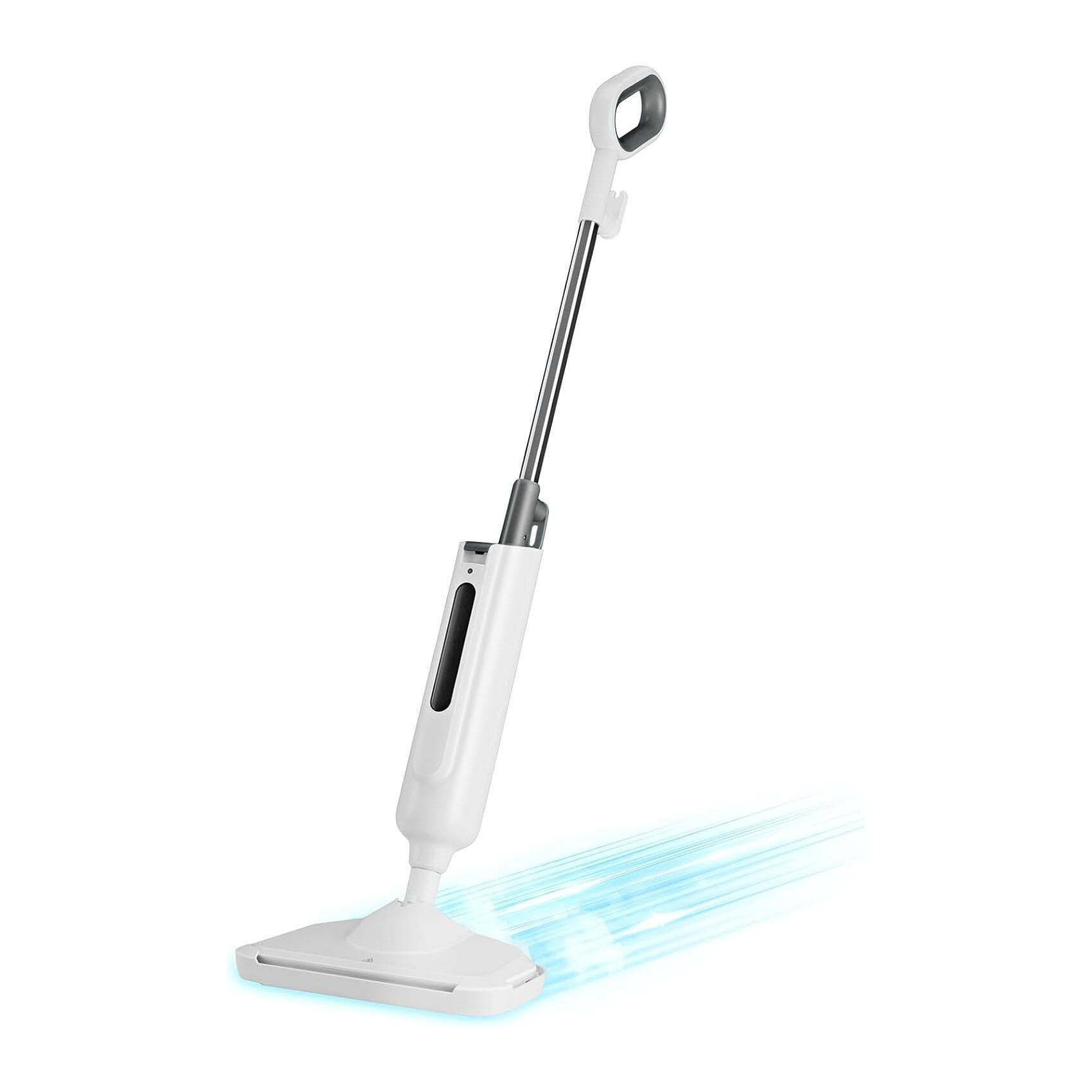 Angle. AOITUN - Lightweight Steam Mop: 2 Washable Pads for Hardwood/Tile/Laminate/Carpet.