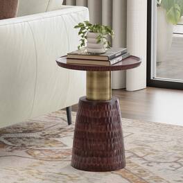 Simpli Home - Breanna Side Table - Walnut Brown
