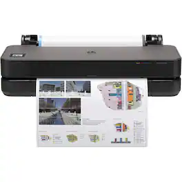 HP - DesignJet T210 Large Format 24-inch Color Plotter Printer for Easy Wide CAD & Poster Prints (8AG32D)