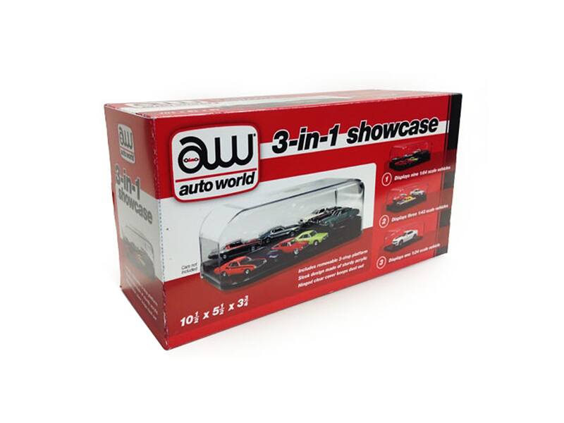 3-in-1 showcase  
auto world  

1. Displays 3-in-1  
2. Care Shock  
3. x 31 x 51 10 2  

10 1/2 x 5 1/2 x 3 1/2
