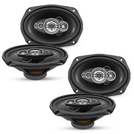 5 CORE - 5Core 6x9 Car Speaker 800W 4Pcs 4Ohm 4 Way Coaxial Speaker Audio w Super Tweeter Universal Fit - Black