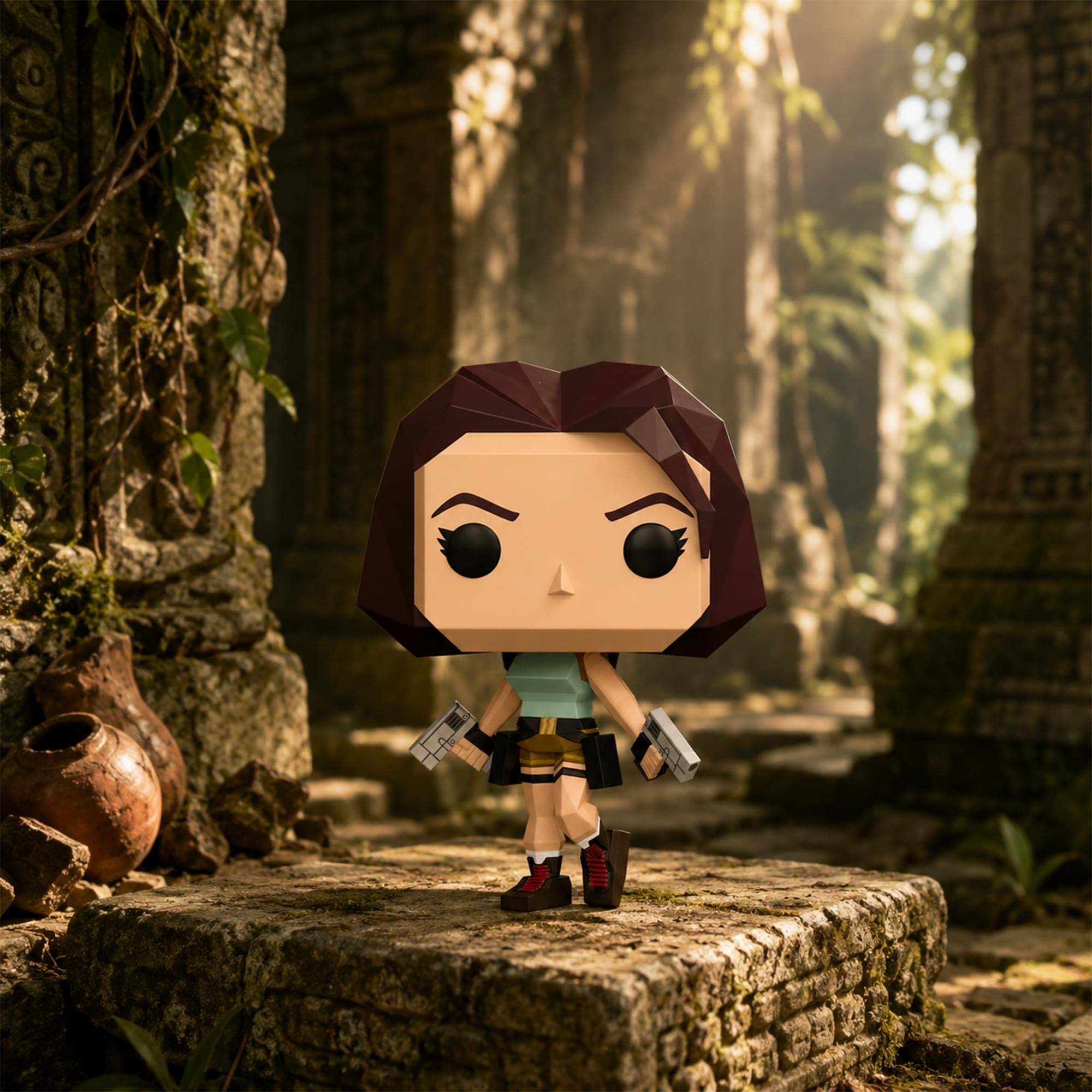 Alt View 2. Funko - Tomb Raider: Lara Croft (Polygonal) - Green.