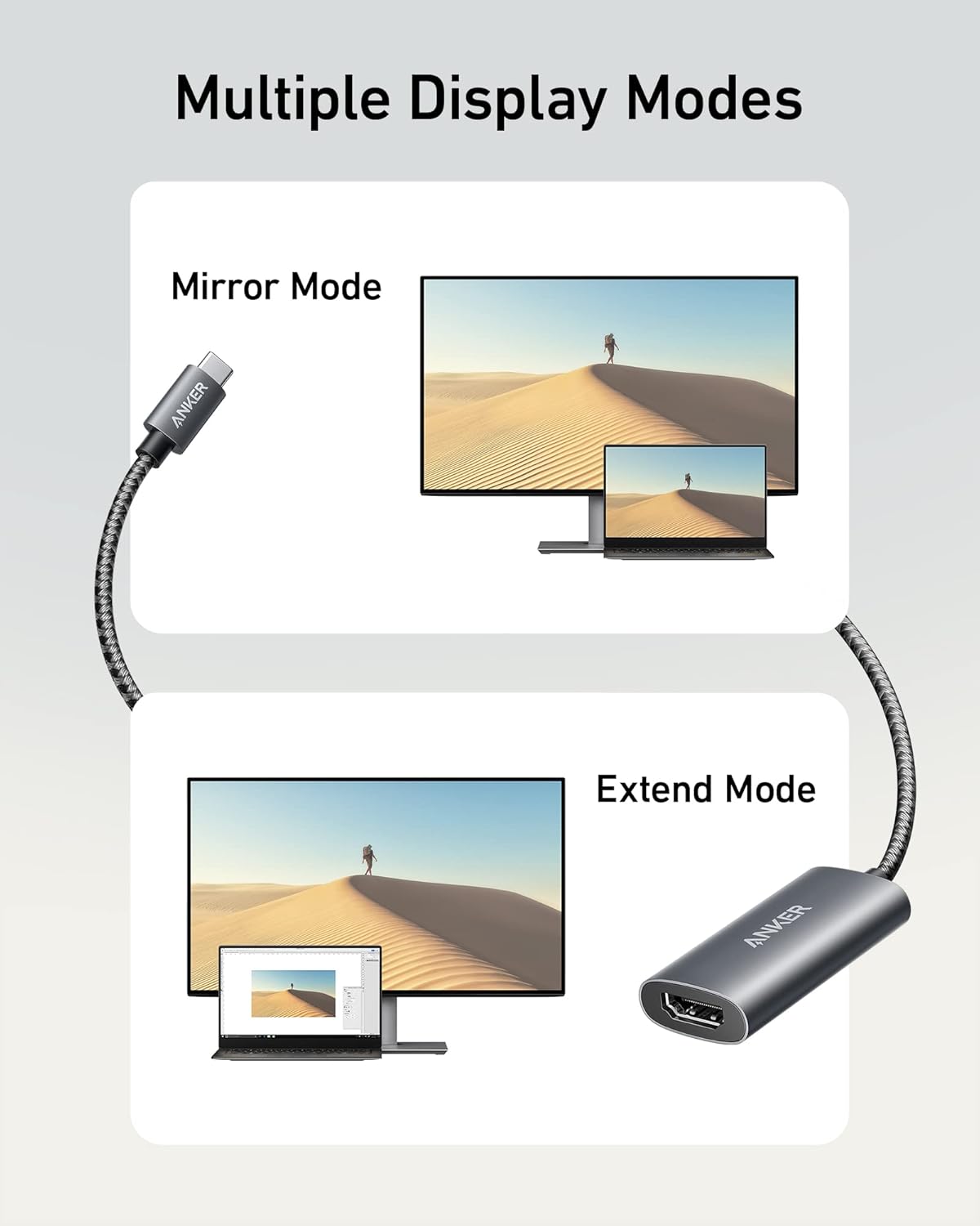 Multiple Display Modes

Mirror Mode

Extend Mode