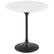 Angle. Modway - Lippa Round Artificial Marble Side Table - Black White.