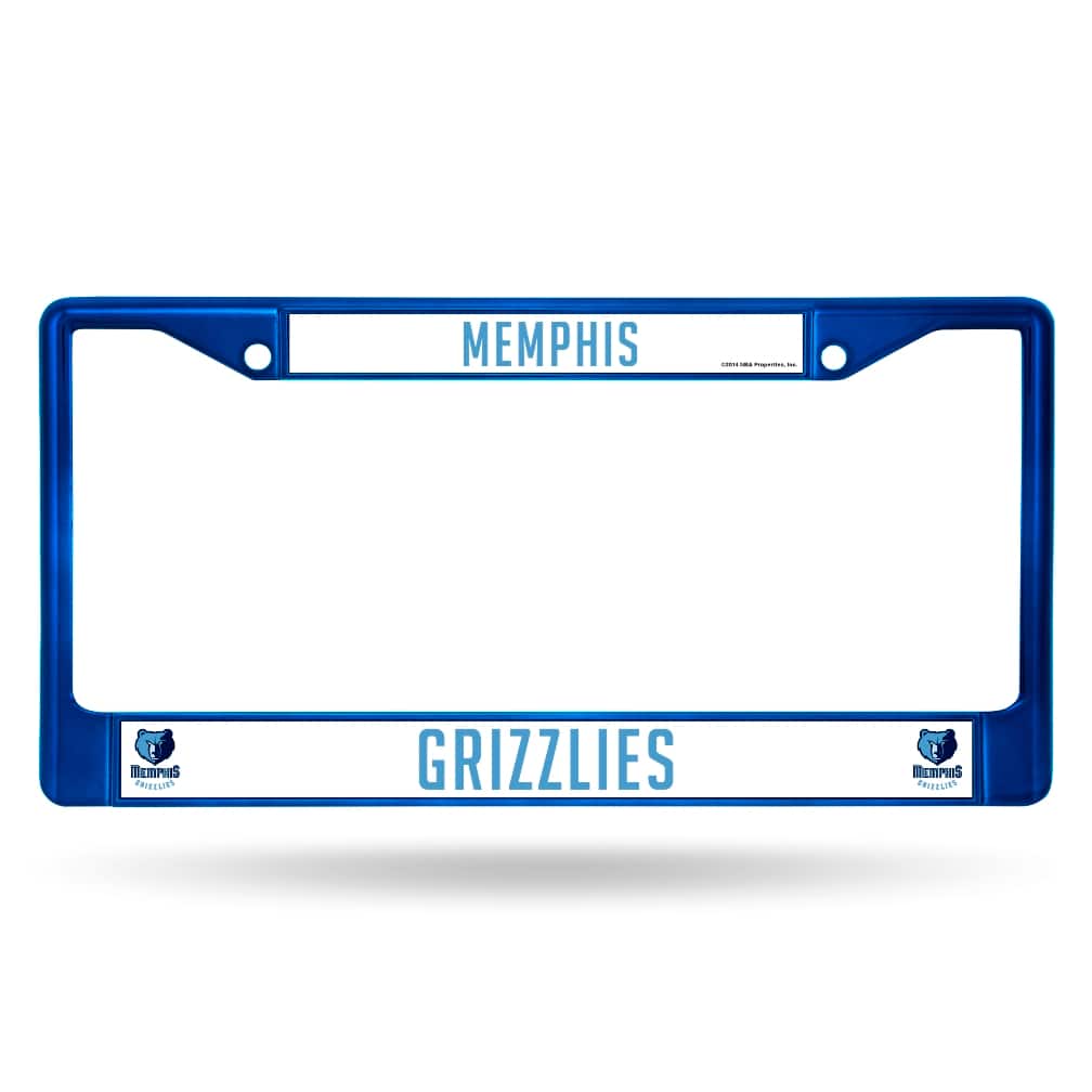 Rico Industries - Memphis Grizzlies Basketball - Chrome Metal License Plate Frame - Multi