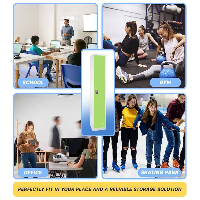 PERFECTLY FIT IN YOUR PLACE AND A RELIABLE STORAGE SOLUTION

SCHOOL
GYM
OFFICE
SKATING PARK