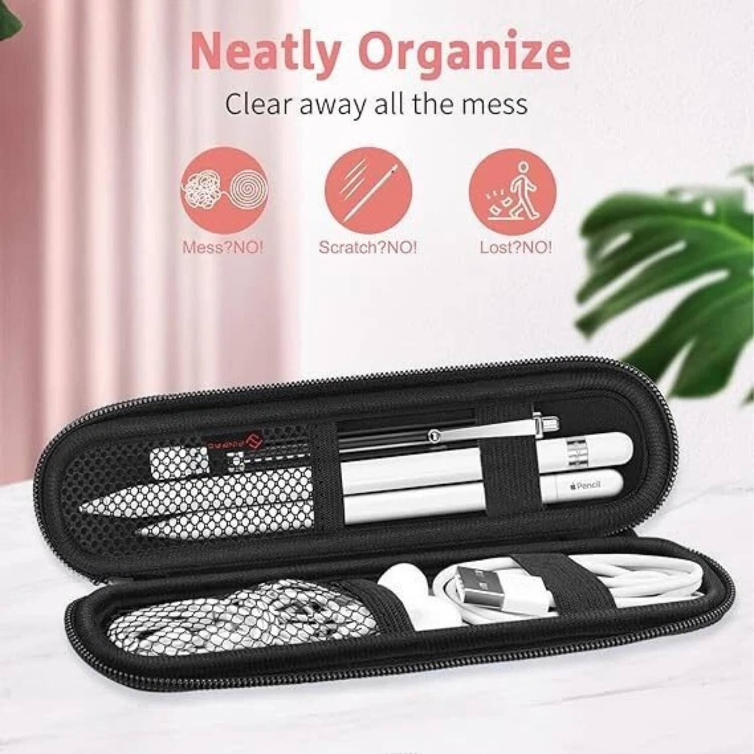 Neatly Organize  
Clear away all the mess  

Mess? NO!  
Scratch? NO!  
Lost? NO!  

Pencil