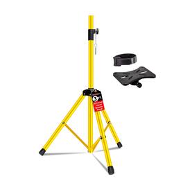5 CORE - Speaker Stand Adjustable 31 to 36" PA DJ Tripod Stands Heavy Duty w 35mm Insert 132 Lbs - Yellow
