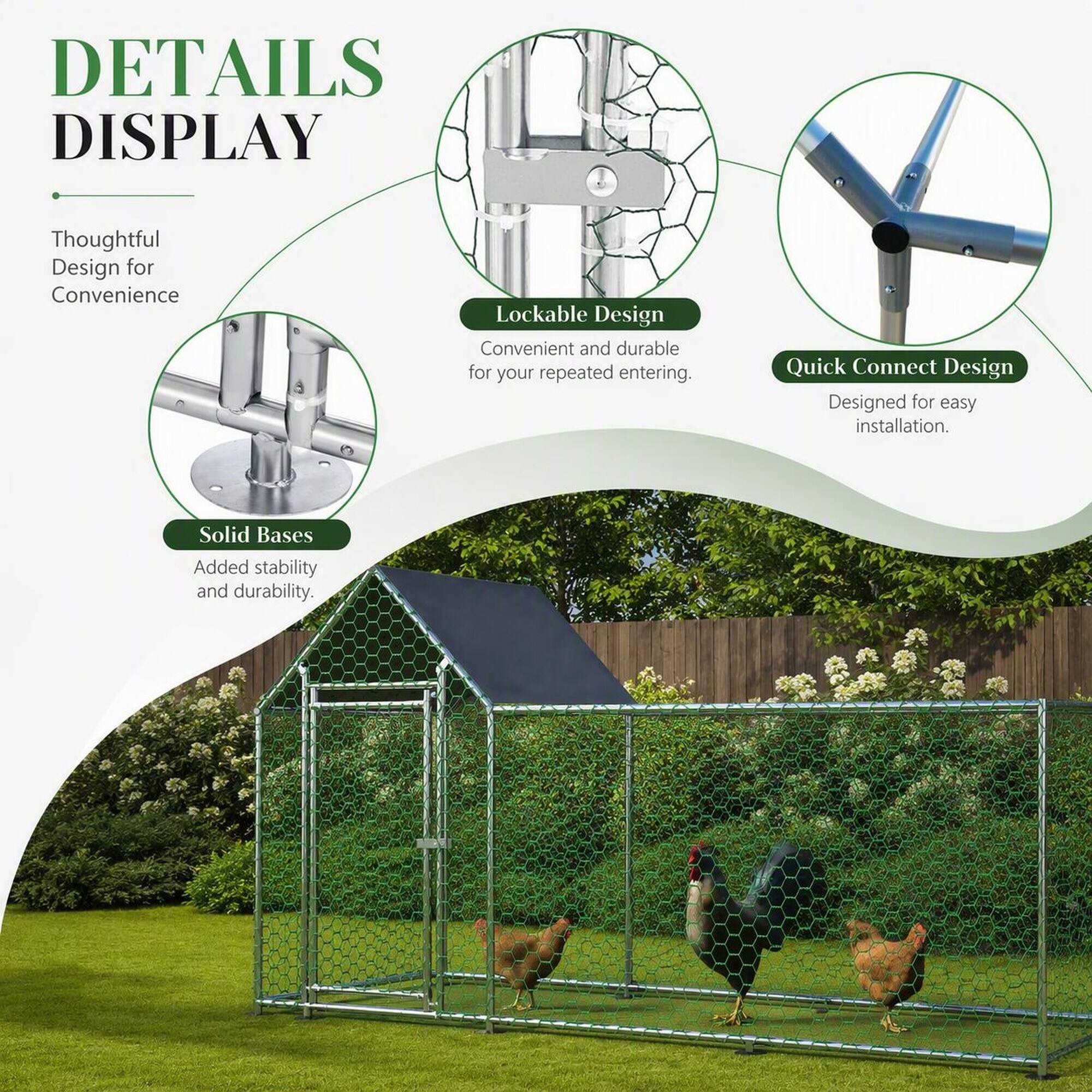 DETAILS DISPLAY

Thoughtful Design for Convenience

Lockable Design
Convenient and durable for your repeated entering.

Quick Connect Design
Designed for easy installation.

Solid Bases
Added stability and durability.