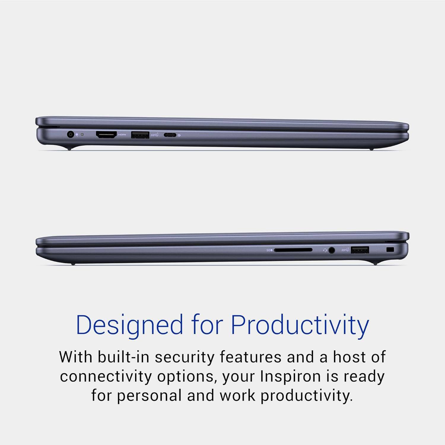Designed for Productivity

With built-in security features and a host of connectivity options, your Inspiron is ready for personal and work productivity.