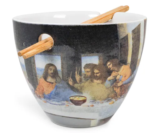 Front. Boom Trendz - Bowl Bop Last Ramen Supper Japanese Dinner Set | 16-Ounce Ramen Bowl, Chopsticks - Black.