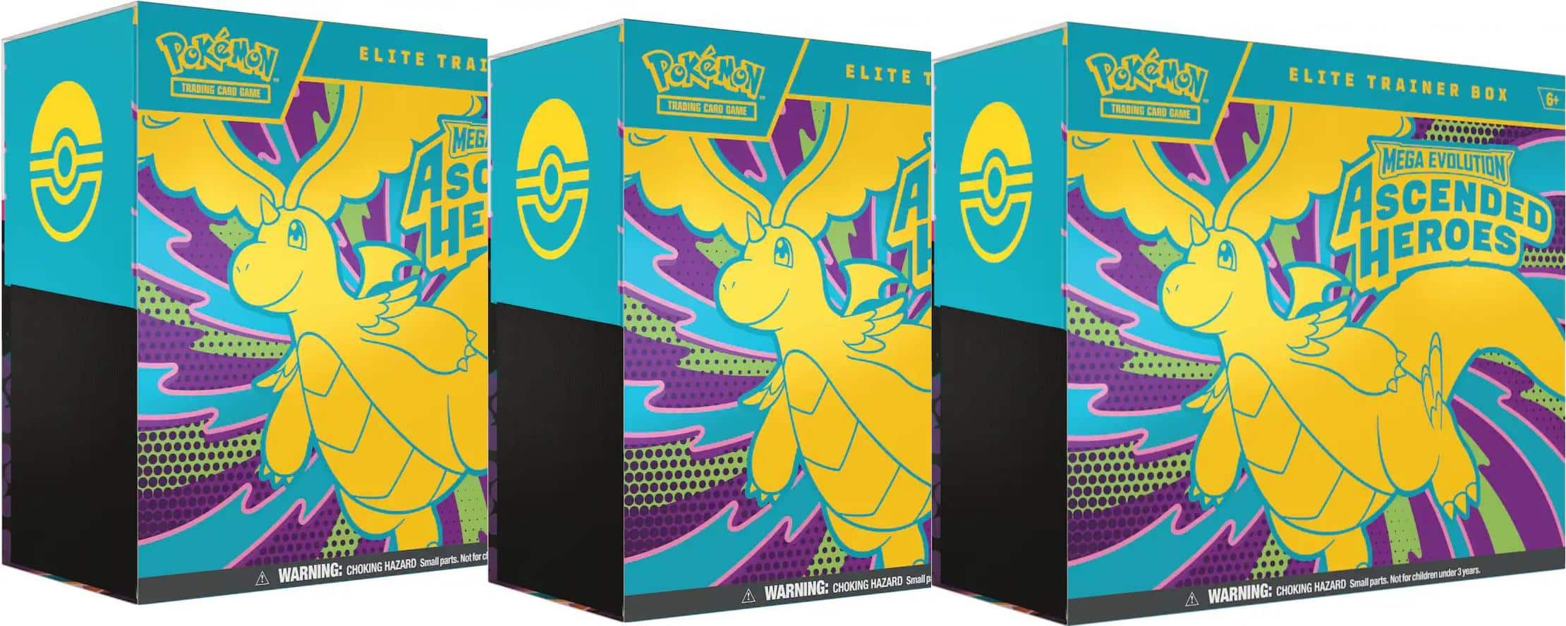 Pokémon - TCG: Mega Evolution—Ascended Heroes Elite Trainer Box 3 Pack Bundle