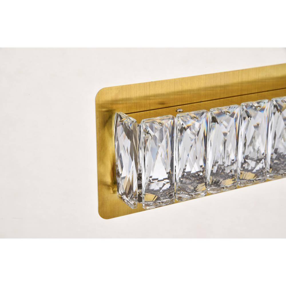 Alt View 5. Elegant Lighting - Monroe Integrated LED chip light gold Wall Sconce Clear Royal Cut Crystal - Gold.
