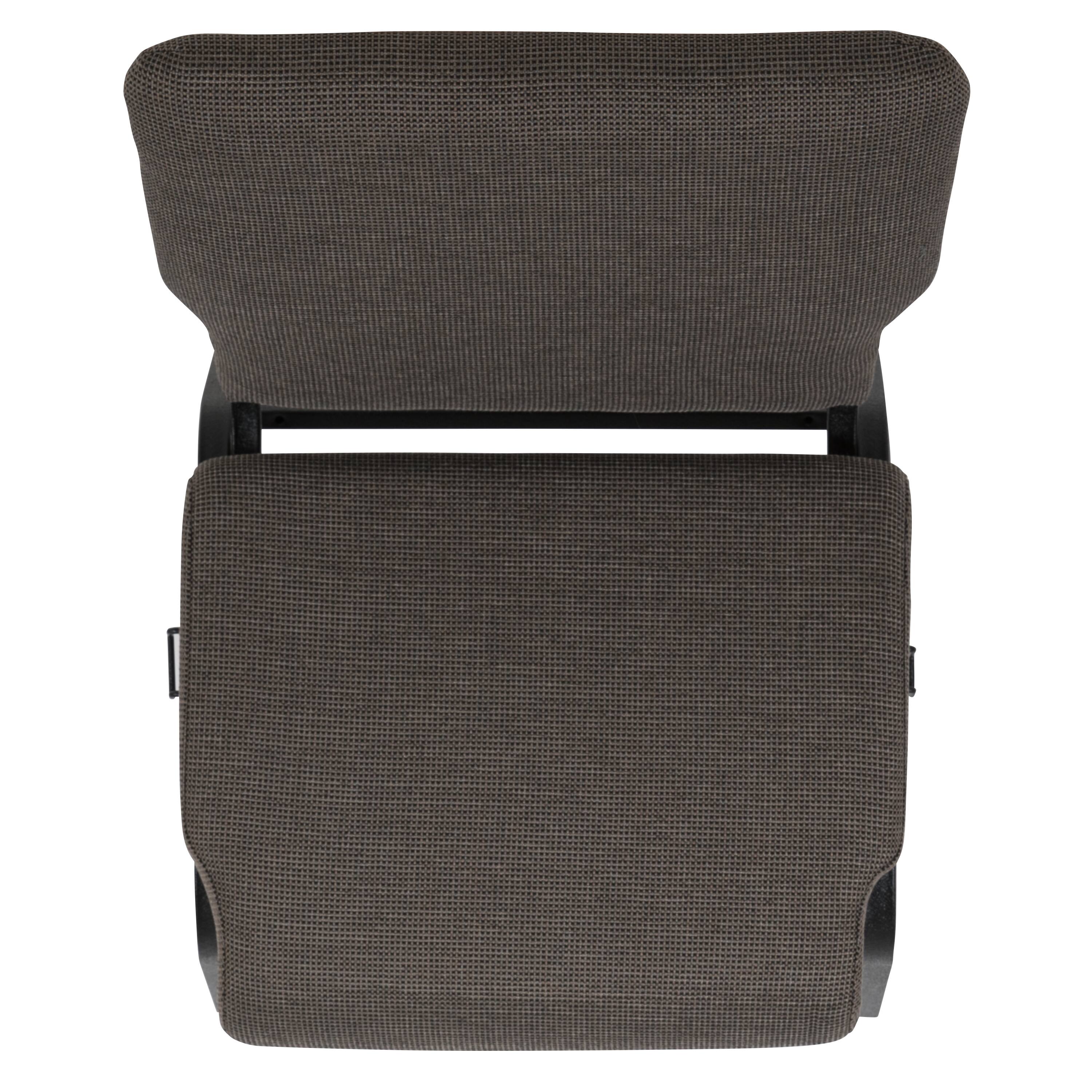 Alt View 7. Emma + Oliver - 20.5 in. Molded Foam Church Chair - Fossil Fabric/Black Frame.