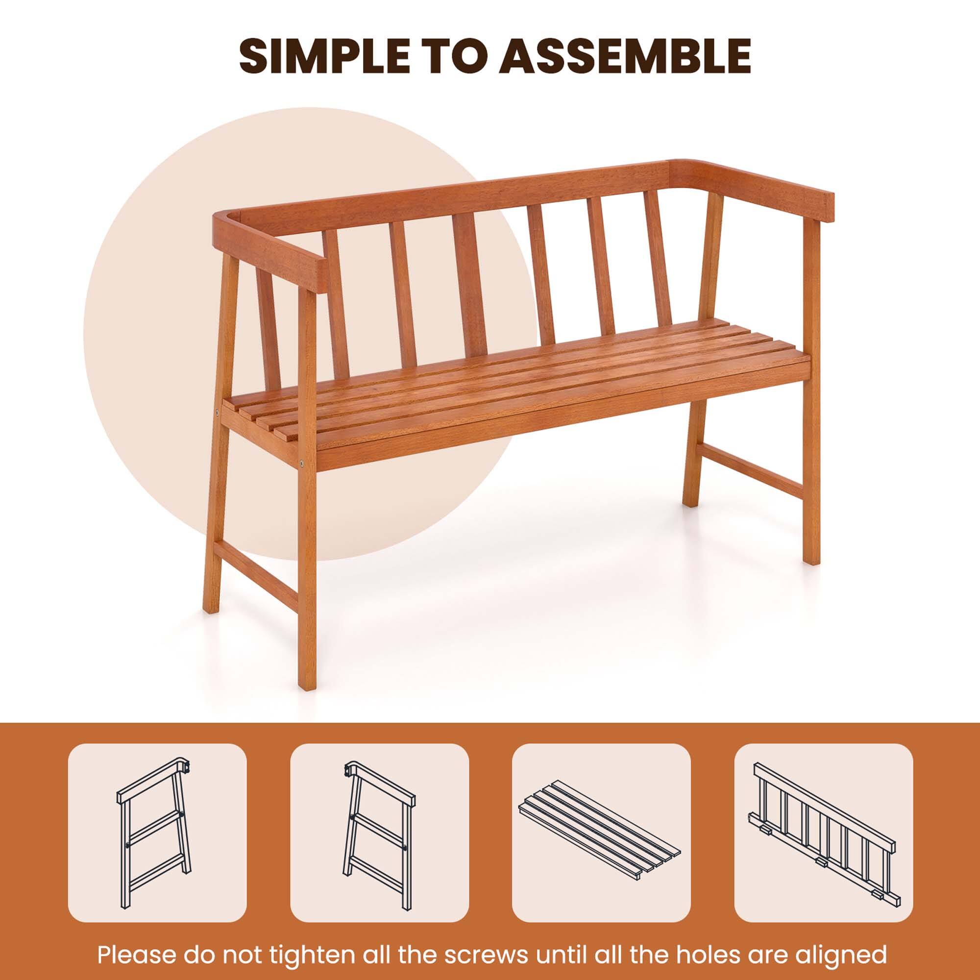 SIMPLE TO ASSEMBLE
Please do not tighten all the screws until all the holes are aligned