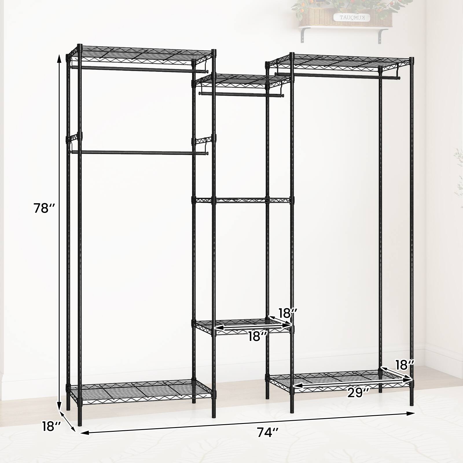 KUMQUAT  
78"  
18"  
18"  
18"  
29"  
74"