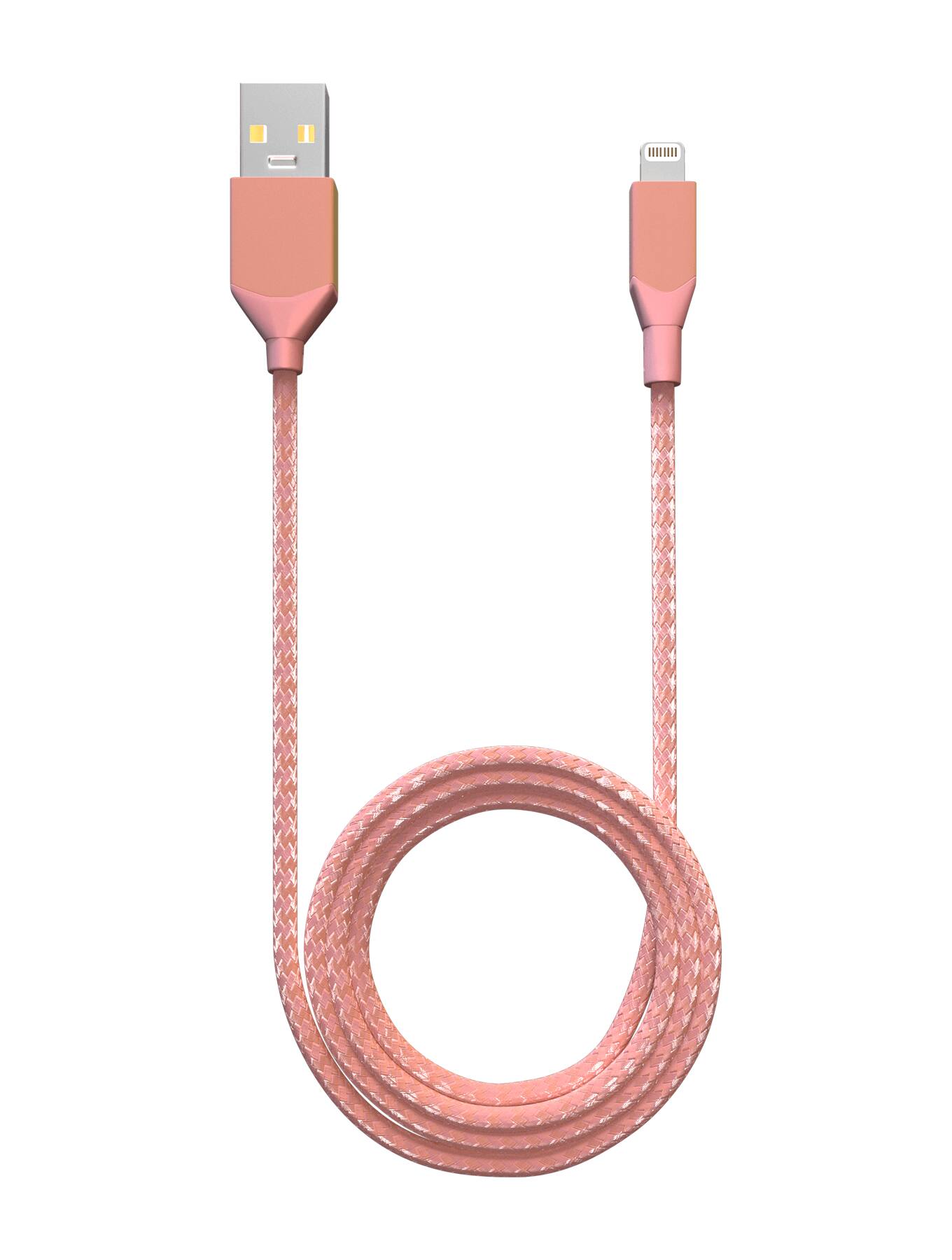 Alt View 1. Ampsentrix - 6 ft Non-MFI USB Type A To Lightning Cable (Infinity) - Pink - Pink.