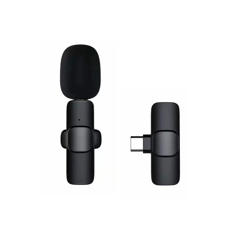 Cluzine - Wireless Lavalier Microphone, Noise Canceling,8H Battery, for iPhone/Android, Live Stream