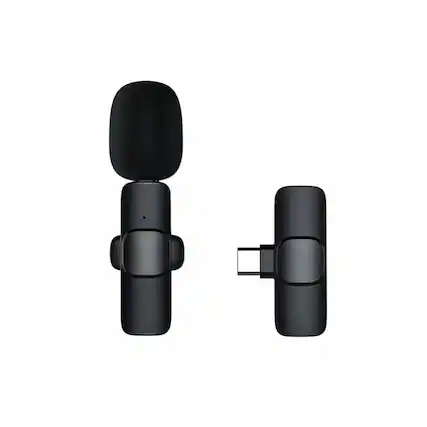 Front. Cluzine - Wireless Lavalier Microphone, Noise Canceling,8H Battery, for iPhone/Android, Live Stream.