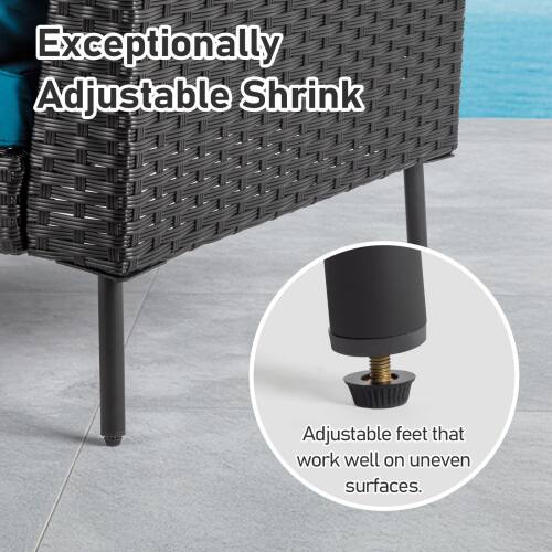 Exceptionally Adjustable Shrink Adjustable feet that work well on uneven surfaces.