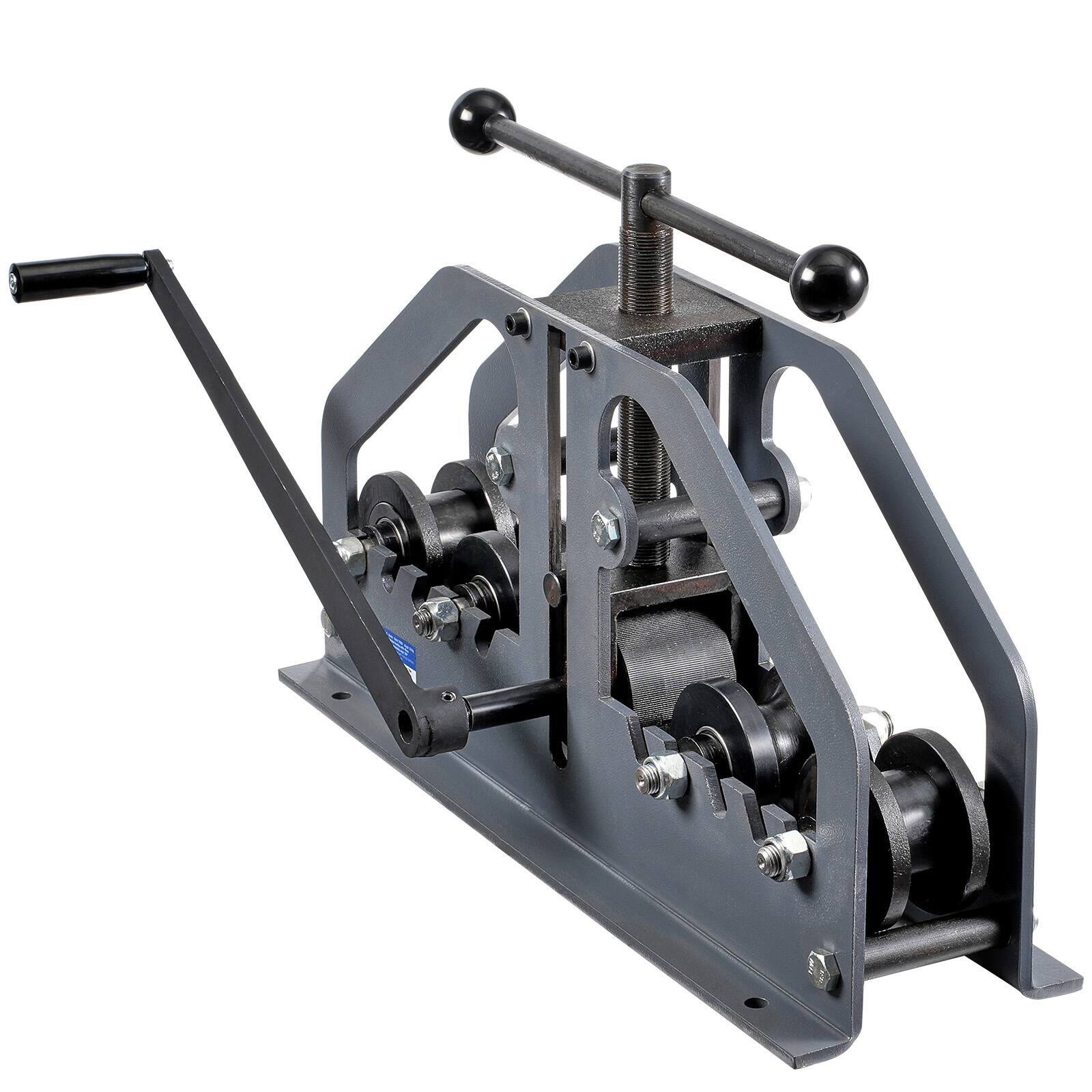 Alt View 5. VEVOR - Tube Roller Bender, Max 1-1/2" Manual Tube Pipe Roller Bender with 6 Dies, 360° Copper Aluminum Pipe Bending Tool - Gray.