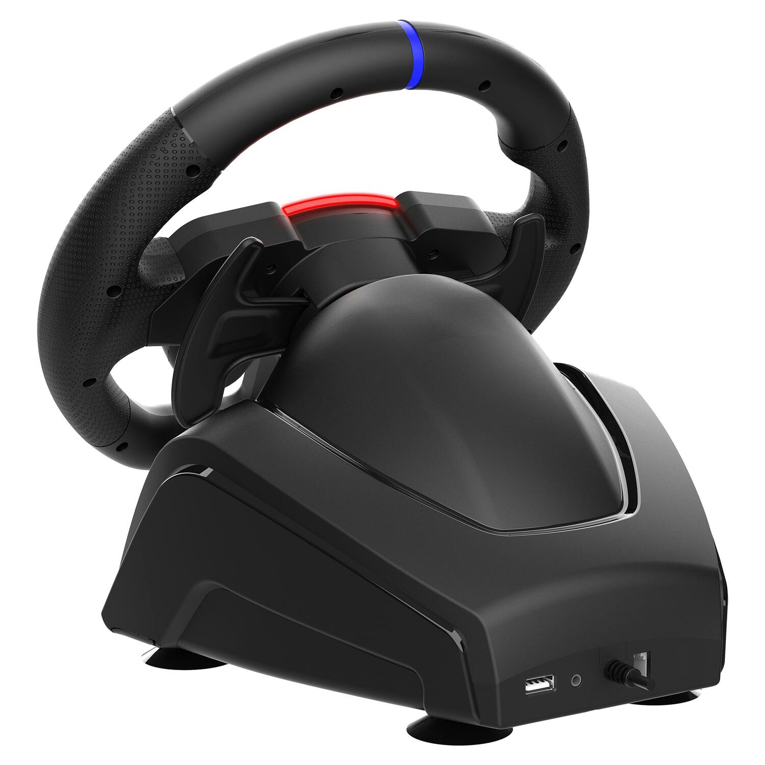 Alt View 6. Subsonic - 270 GT5 Racing Wheel with Pedal Set, Dual LED Sticks for PS5, PC - Black.