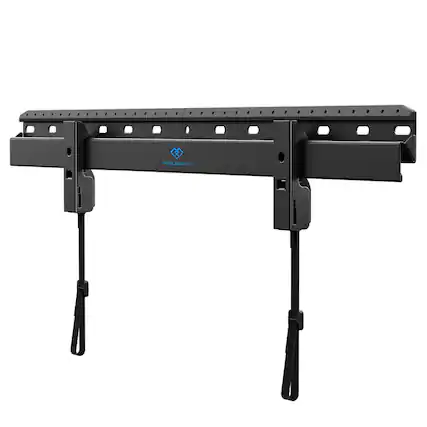 Front. Perlesmith - 32"–86" Low-Profile Fixed TV Wall Mount Bracket for Flat-Screen, Model PSLL4B-US - Black.