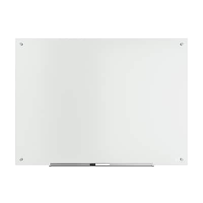 TRU RED - Tempered Glass Dry Erase Board, 4' x 3' - Frosted