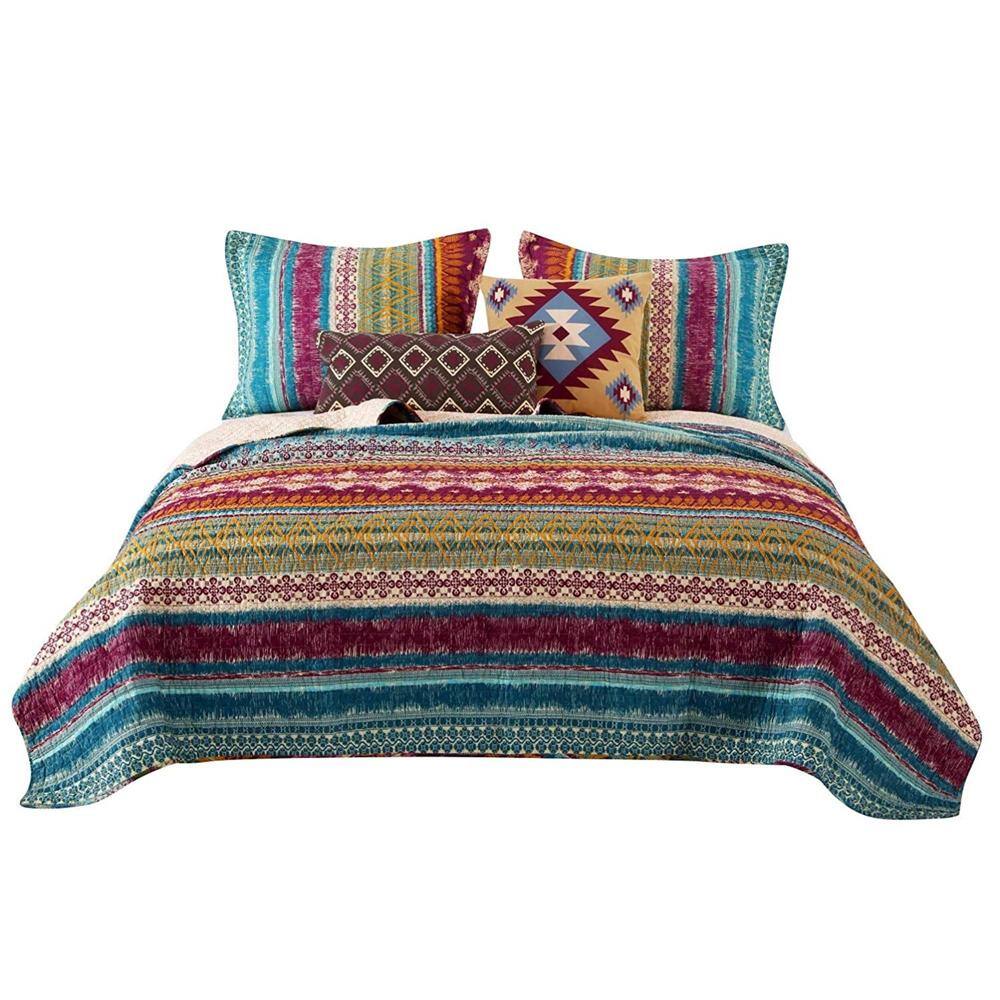 Alt View 2. Greenland Home Fashions - Greenland Home Fashion Southwest Oversized Painted Desert Bedding Bonus Set with Pillow - Siesta - Painted desert.