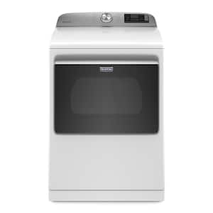 Maytag - 7.4 Cu. Ft. Smart Electric Dryer with Steam and Extra Power Button - White