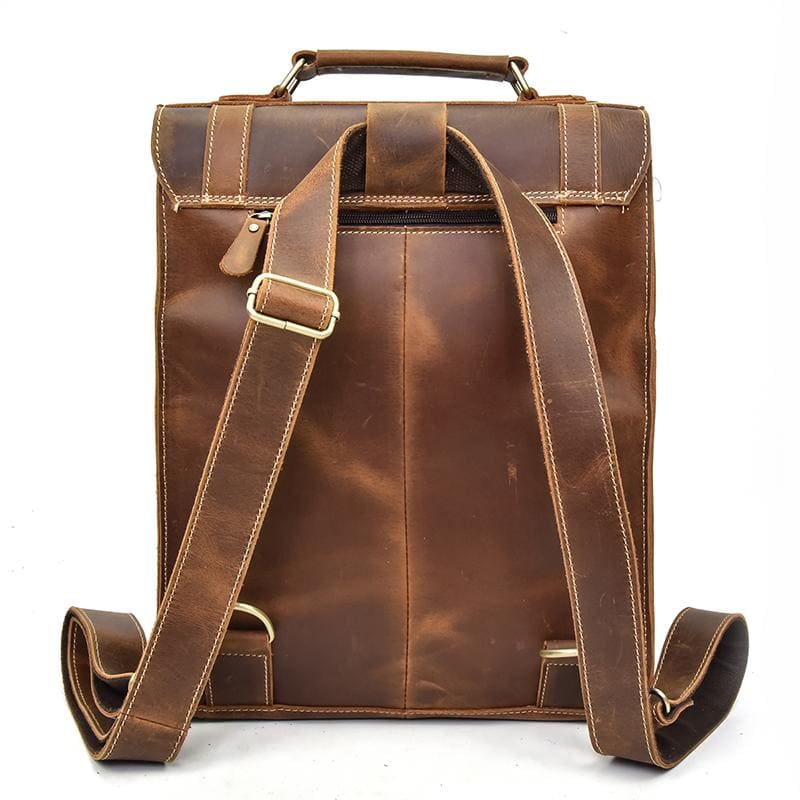 Alt View 10. Steel Horse Leather - The Vali Backpack | Handmade Vintage Leather - Brown.