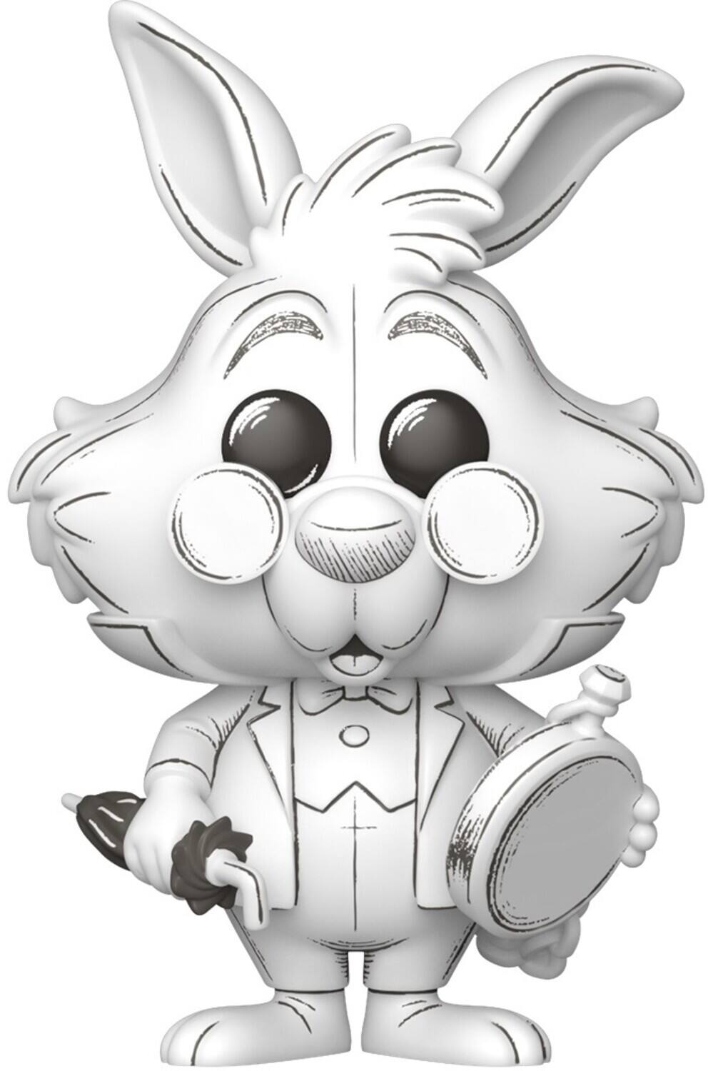 Front. Funko - Funko POP! Disney: Sketched - White Rabbit   - COLLECTIBLES - Multicolor.