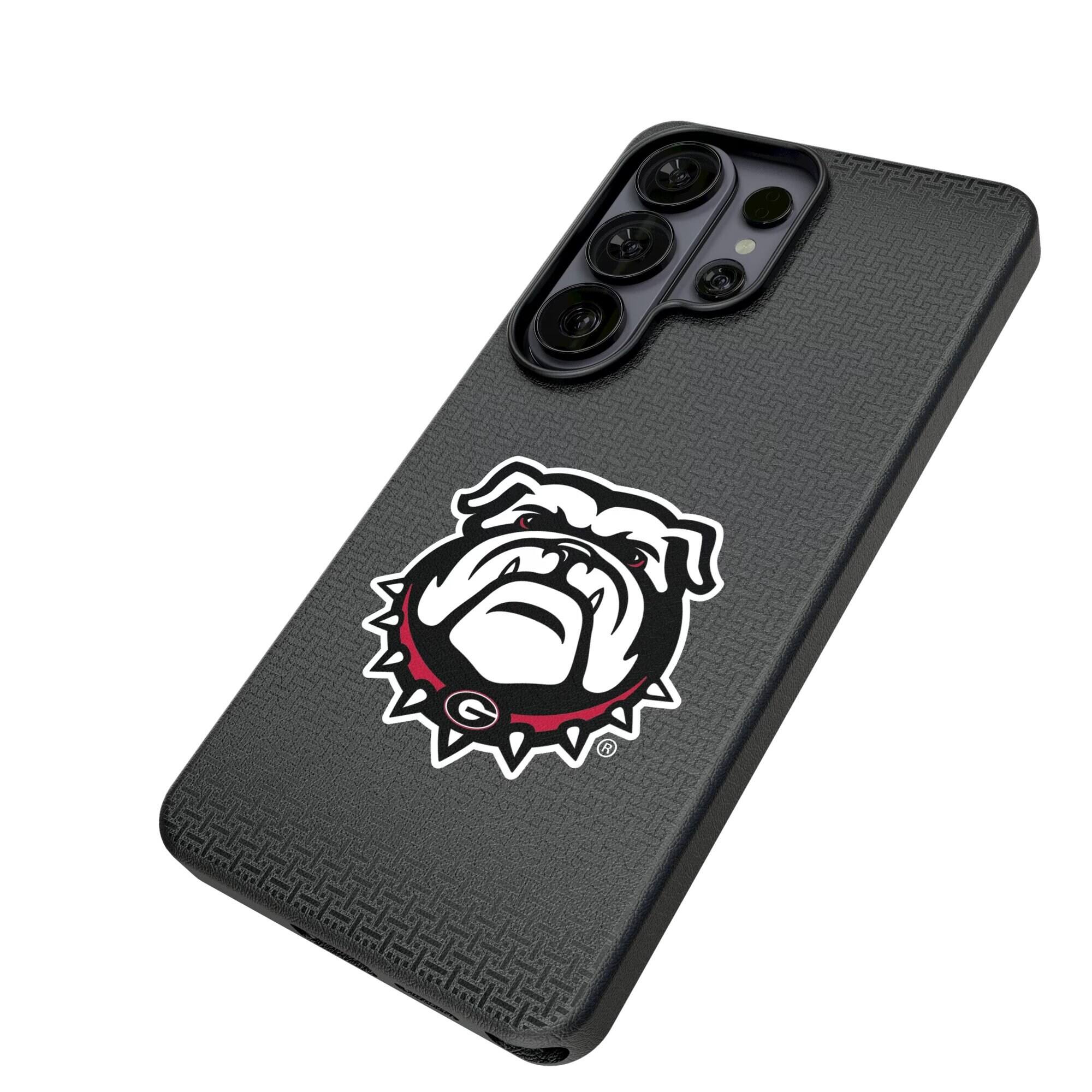 Alt View 1. Keyscaper - Georgia Bulldogs UGA Galaxy Magnetic Bump Case - S25 Plus - Black.