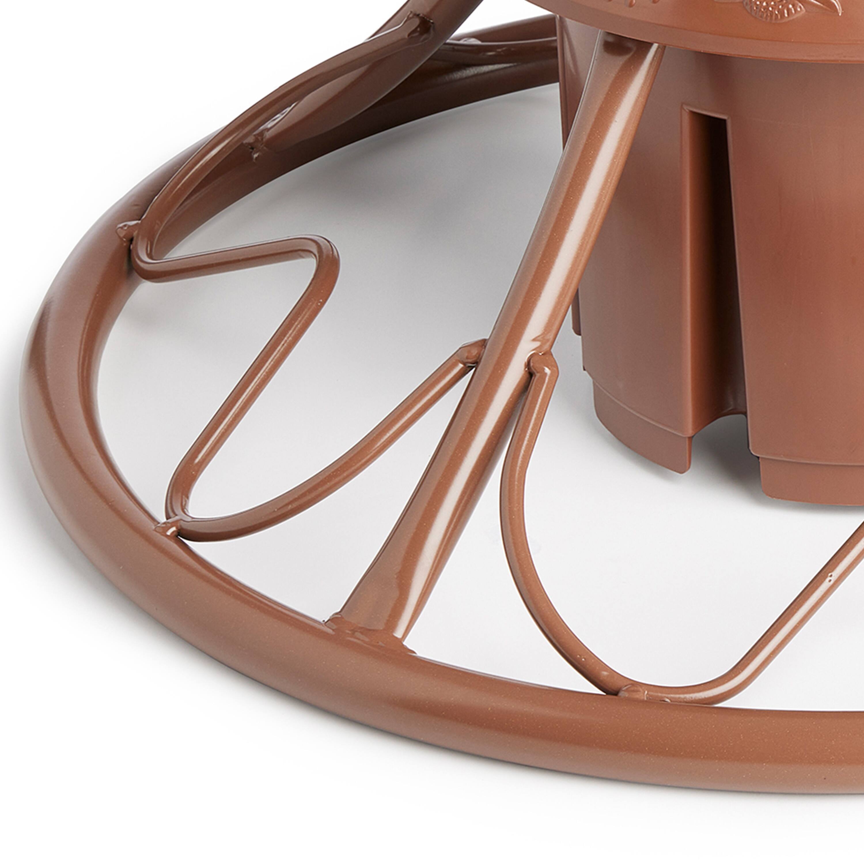 Alt View 8. Home Heritage - Home Heritage 1-1.75" Artificial Christmas Tree Base Rotating Metal Stand, Brown - Brown.