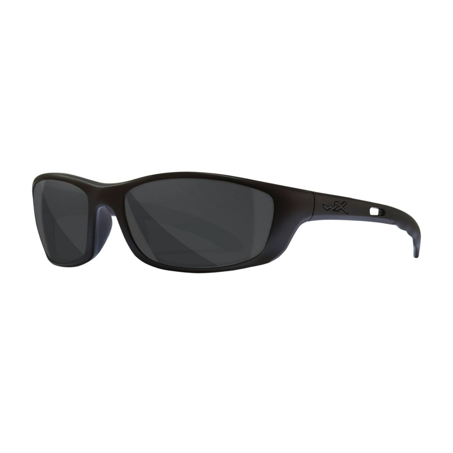 Angle. Wiley X - Wiley X Active Lifestyle P-17 Sunglasses (Smoke Gray Lens and Matte Black Frame) - Gray.