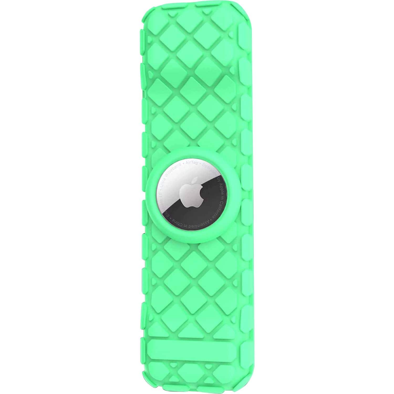 Alt View 11. SaharaCase - Apple TV 4K Remote Silicone Case for Apple AirTag - Green Glow.