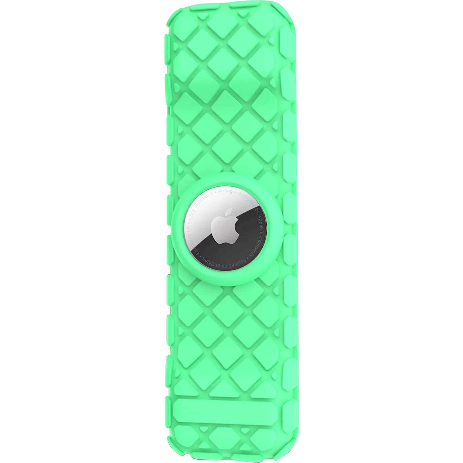 Alt View 11. SaharaCase - Apple TV 4K Remote Silicone Case for Apple AirTag - Green Glow.