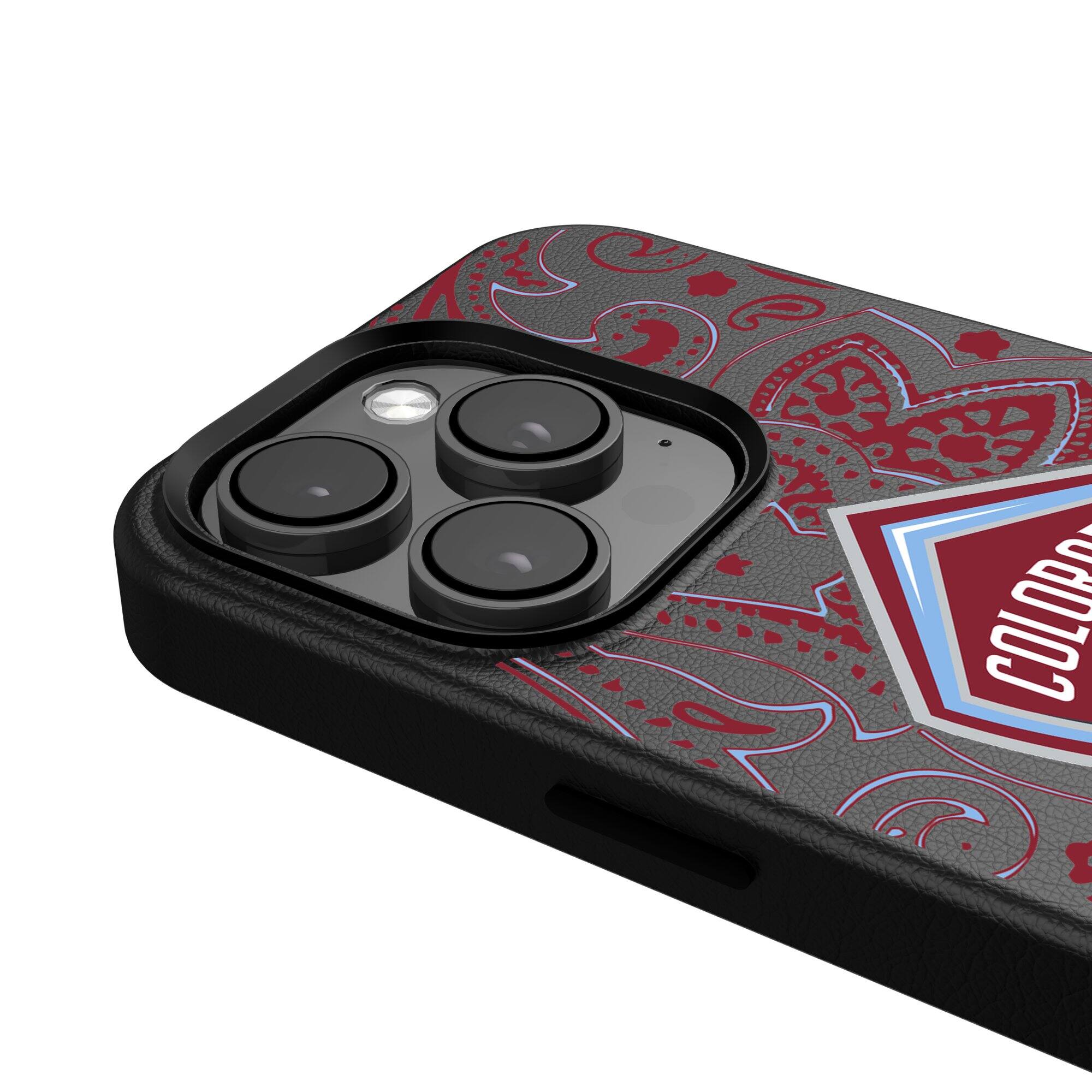 Alt View 3. Keyscaper - Black Colorado Rapids iPhone Magnetic Bump Case - 14 - Black.