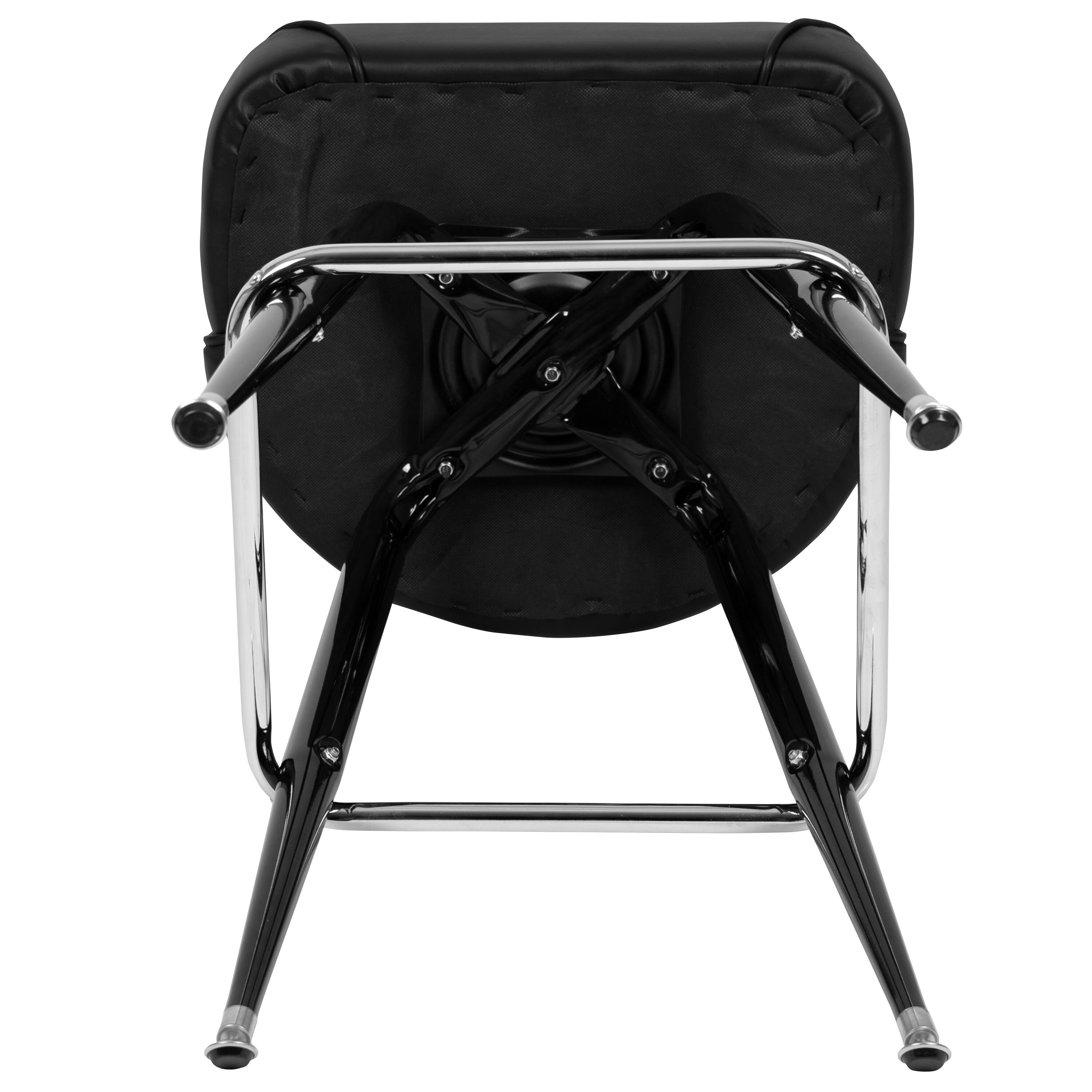 Alt View 10. Emma + Oliver - 2 Pack Metal Barstool with Swivel Bucket Seat - Black.
