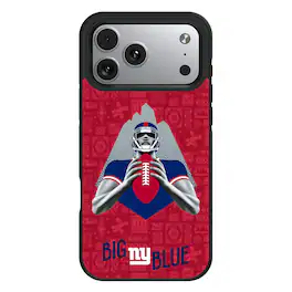 Keyscaper - NFL - New York Giants Bump Case with 8.2ft Drop Protection - 15 - Black