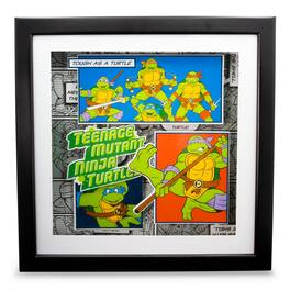 Silver Buffalo - Teenage Mutant Ninja Turtles Wood Frame 3D Shadow Box Wall Art | 14 x 14 Inches - Green