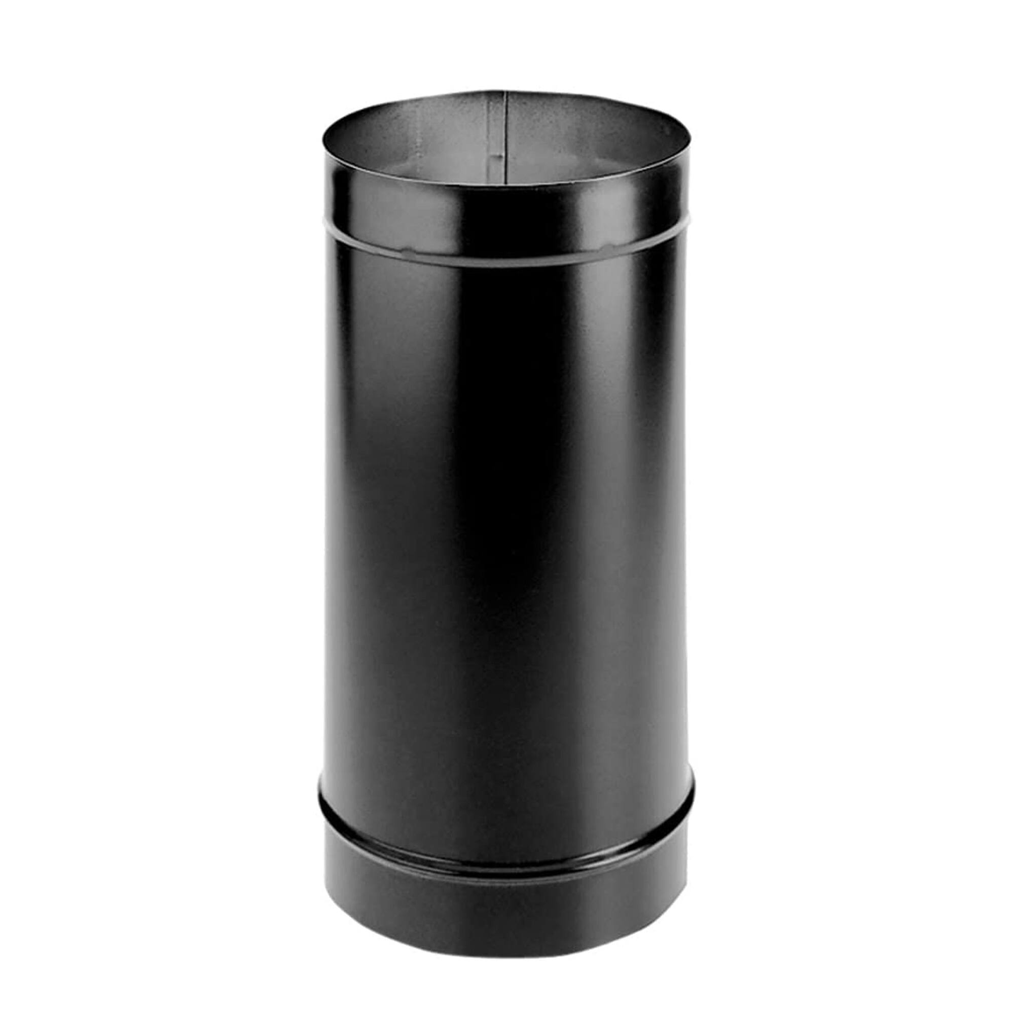 Front. DuraVent - DuraVent DuraBlack 6DBK-12 6 Inch Steel Single Wall Interior Stove Pipe, Black.