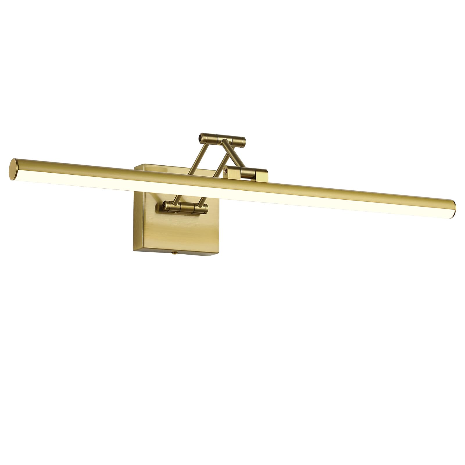 TECH SAFARI - Led Picture Lights For Paintings Dimmable Inch Long Hard wiFrame Brass Gallery Wall Light With Adjustable S - Hard-Wired Brass Dimmable 23.62inch