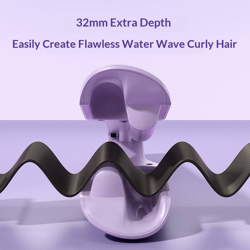 32mm Extra Depth  
Easily Create Flawless Water Wave Curly Hair