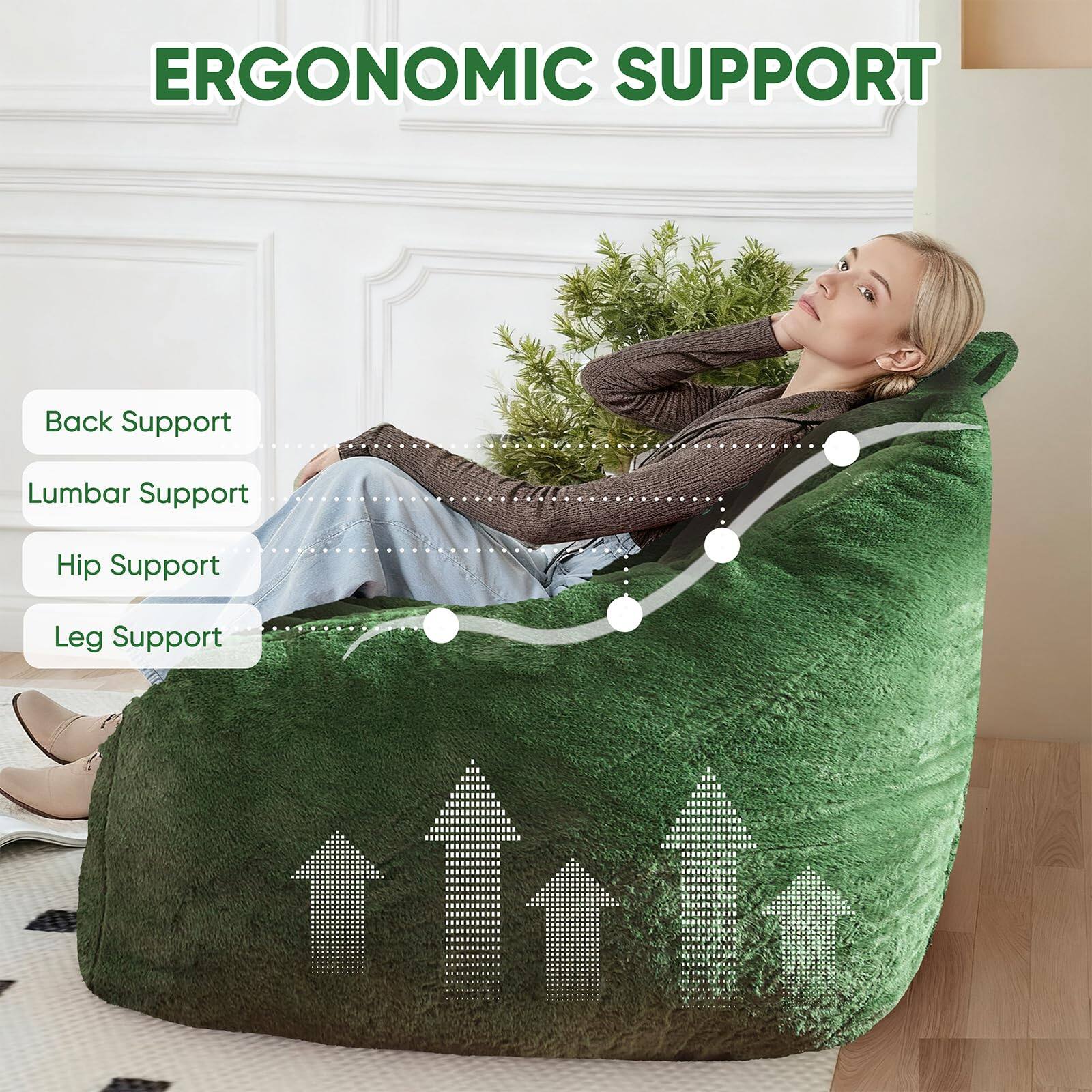 ERGONOMIC SUPPORT

- Back Support
- Lumbar Support
- Hip Support
- Leg Support